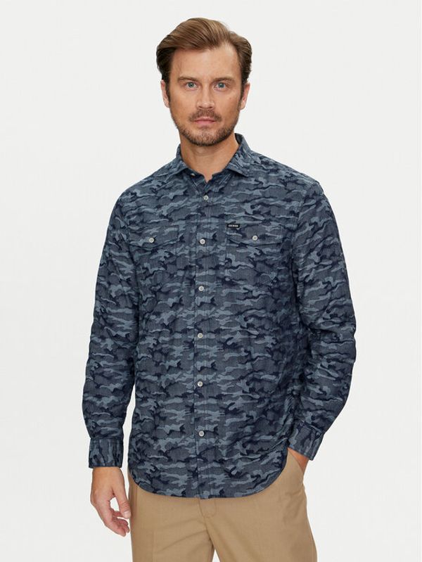 Guess Guess Košulja Collins M4YH80 WGF50 Tamnoplava Regular Fit