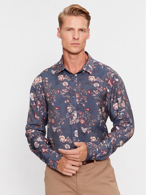 Guess Guess Košulja M3BH35 W9PN2 Tamnoplava Regular Fit