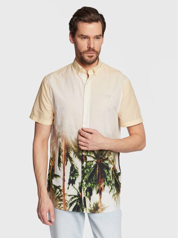 Guess Guess Košulja M3GH65 WFDS1 Bež Regular Fit