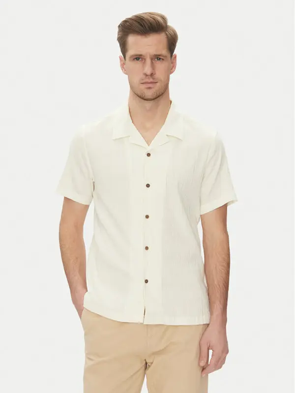 Guess Guess Košulja M5GH67 WH340 Écru Regular Fit