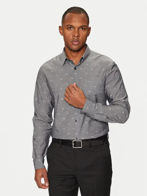 Guess Guess Košulja M5RH05 WFXX1 Siva Regular Fit