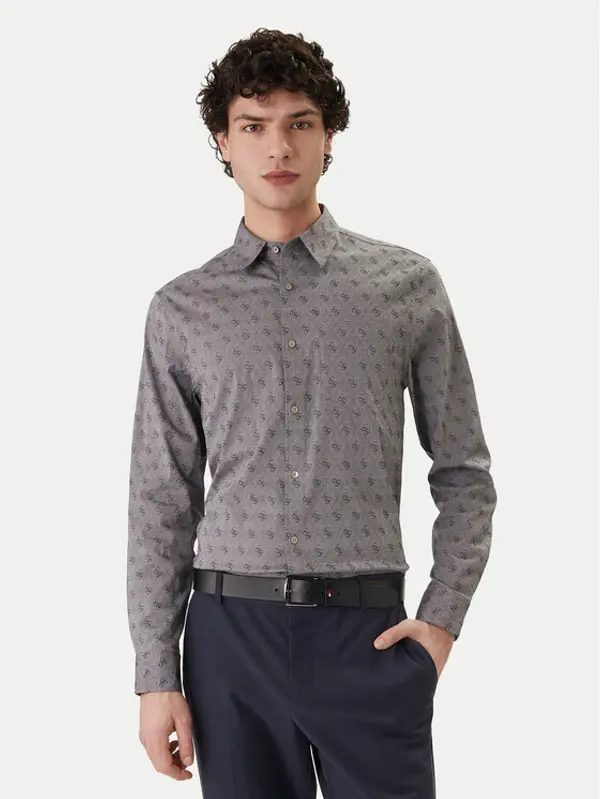 Guess Guess Košulja M6GH18 W1713 Siva Regular Fit