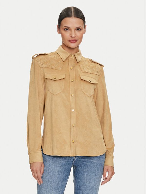 Guess Guess Košulja Margot W4YH0C WG6T0 Smeđa Slim Fit