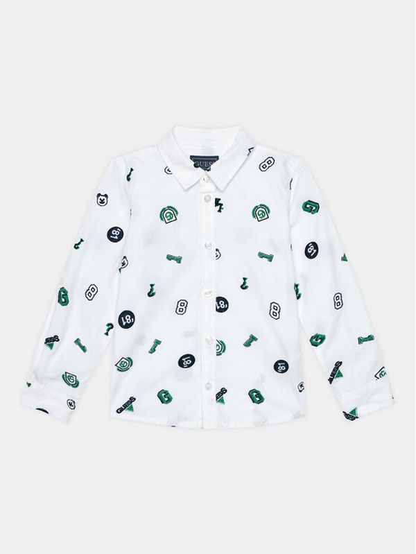 Guess Guess Košulja N4RH00 WBHQ1 Bijela Regular Fit