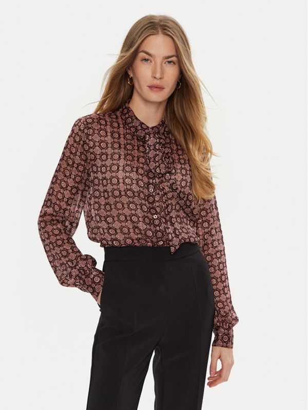 Guess Guess Košulja Oriane W4BH63 WGLE2 Tamnocrvena Regular Fit