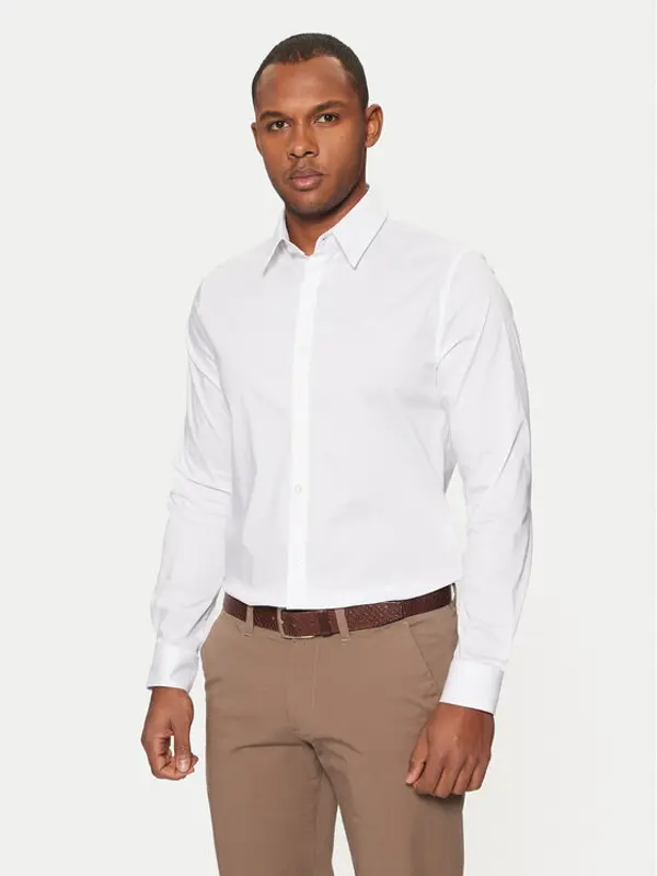 Guess Guess Košulja Sunset M1YH20 W7ZK1 Bijela Slim Fit