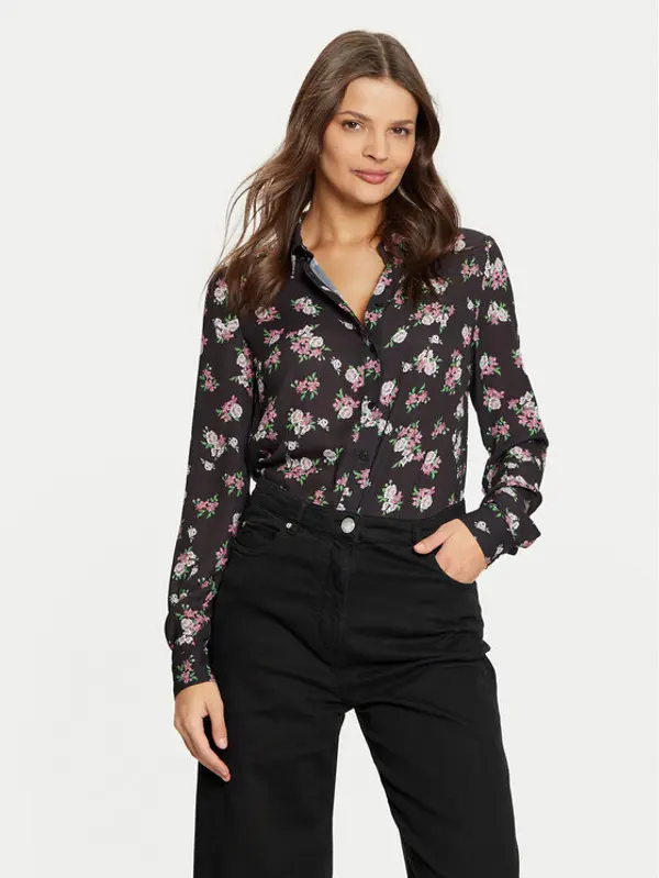 Guess Guess Košulja W4BH56 WGLA2 Crna Comfort Fit