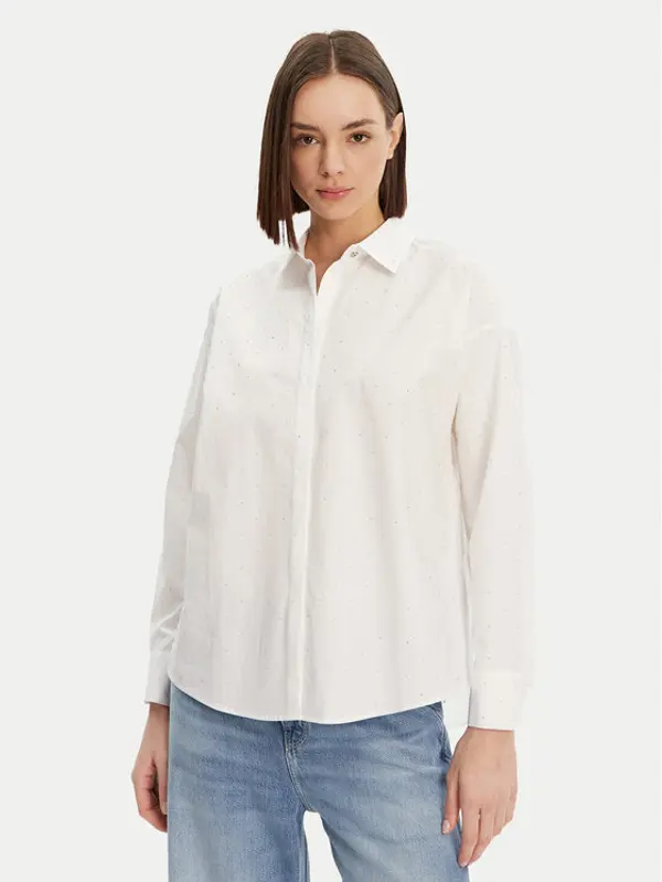 Guess Guess Košulja W5GH42 WGWS0 Bijela Comfort Fit