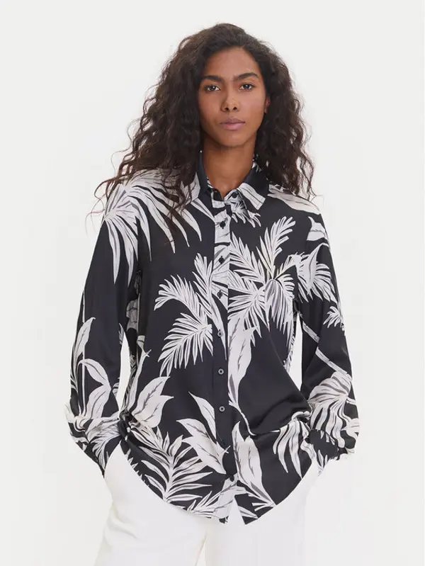 Guess Guess Košulja W5YH03 WF1T2 Crna Regular Fit
