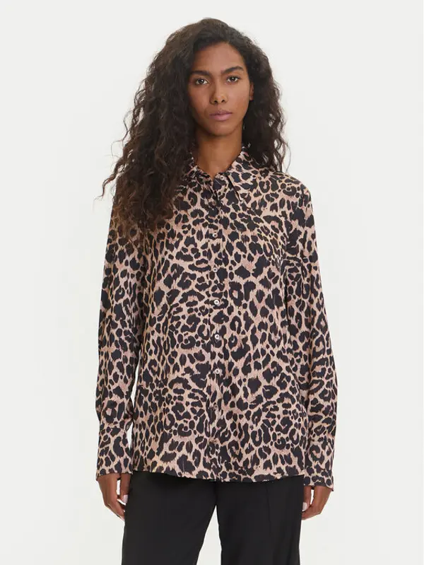 Guess Guess Košulja W5YH03 WF1T2 Smeđa Regular Fit
