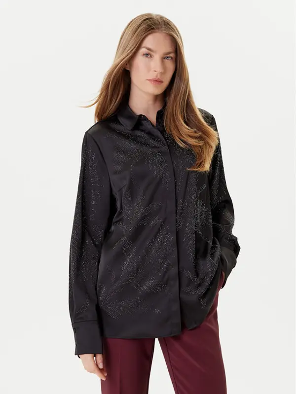 Guess Guess Košulja W5YH40 WFQC2 Crna Regular Fit