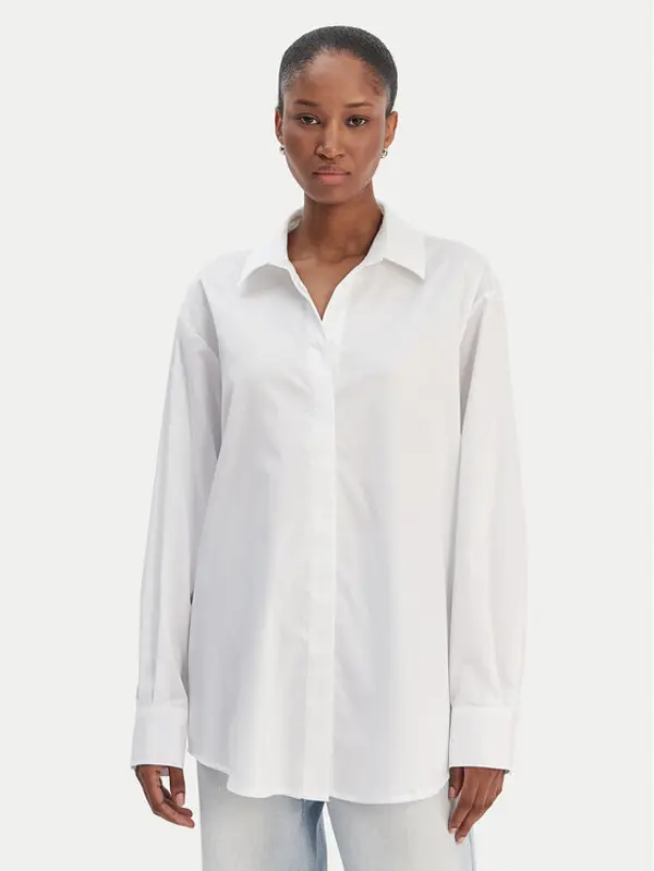 Guess Guess Košulja W6RH57 WAF10 Bijela Oversize