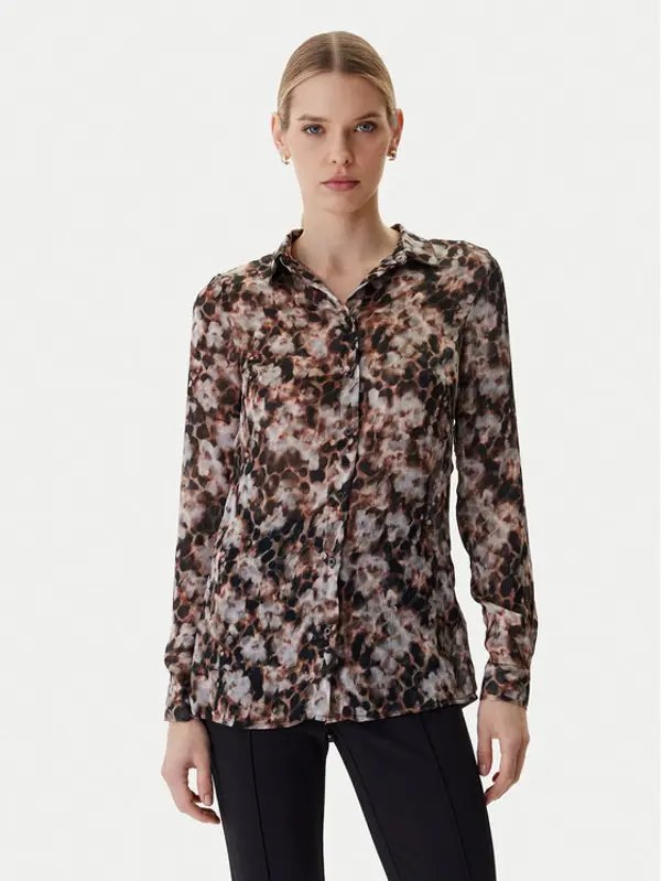 Guess Guess Košulja W6RH73 WDW82 Smeđa Regular Fit
