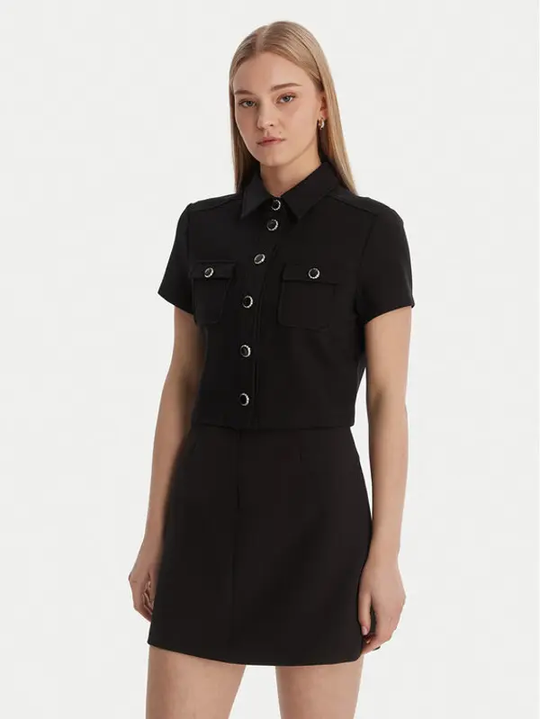 Guess Guess Košulja W6RH83 KCMU2 Crna Regular Fit