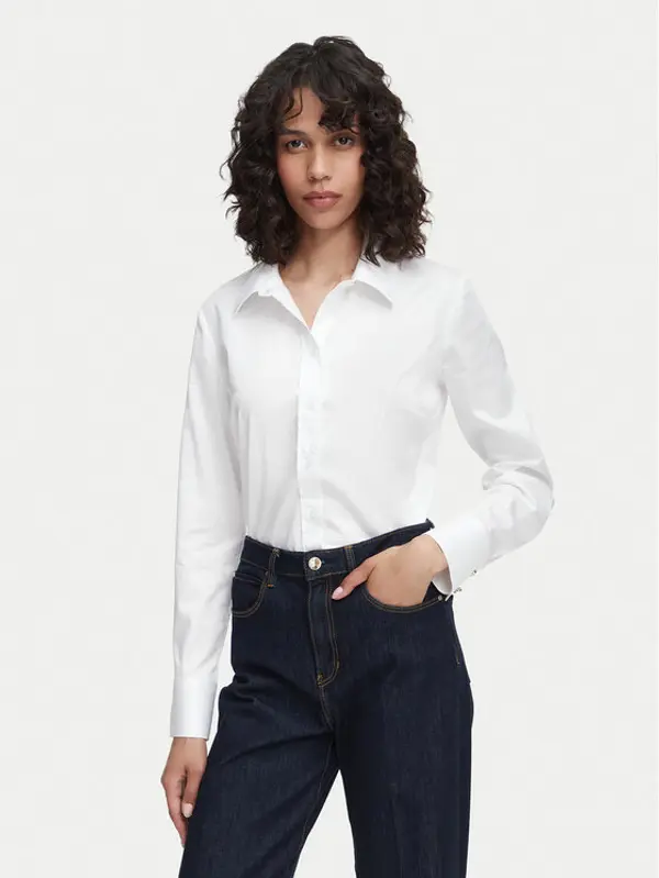 Guess Guess Košulja W6YH10 W2752 Bijela Slim Fit
