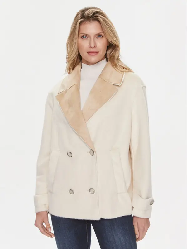 Guess Guess Kožuh Sabrina W4RL37 WFZV0 Bež Regular Fit