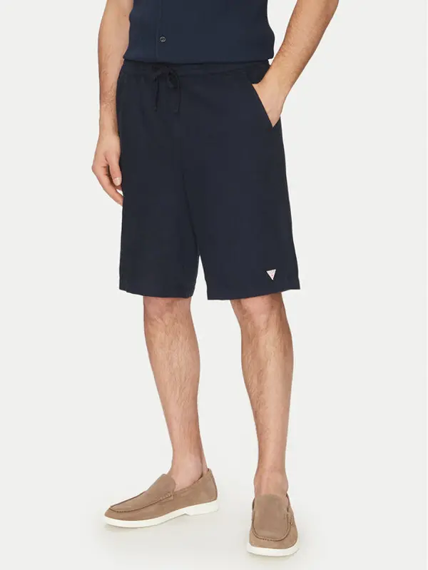 Guess Guess Kratke hlače F5GD00 WH4J0 Tamnoplava Regular Fit