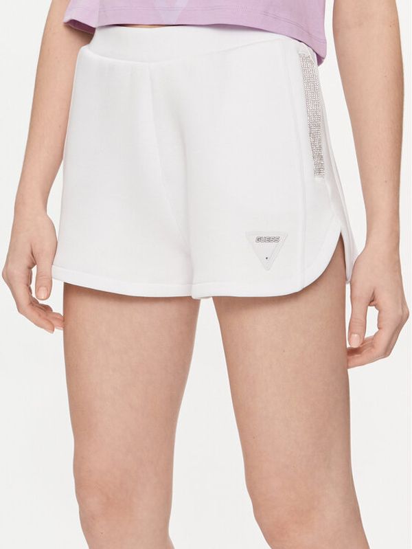 Guess Guess Kratke hlače Kiara V4GD16 FL04P Bijela Regular Fit
