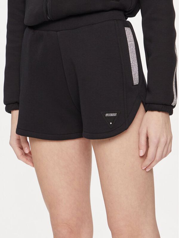 Guess Guess Kratke hlače Kiara V4GD16 FL04P Crna Regular Fit