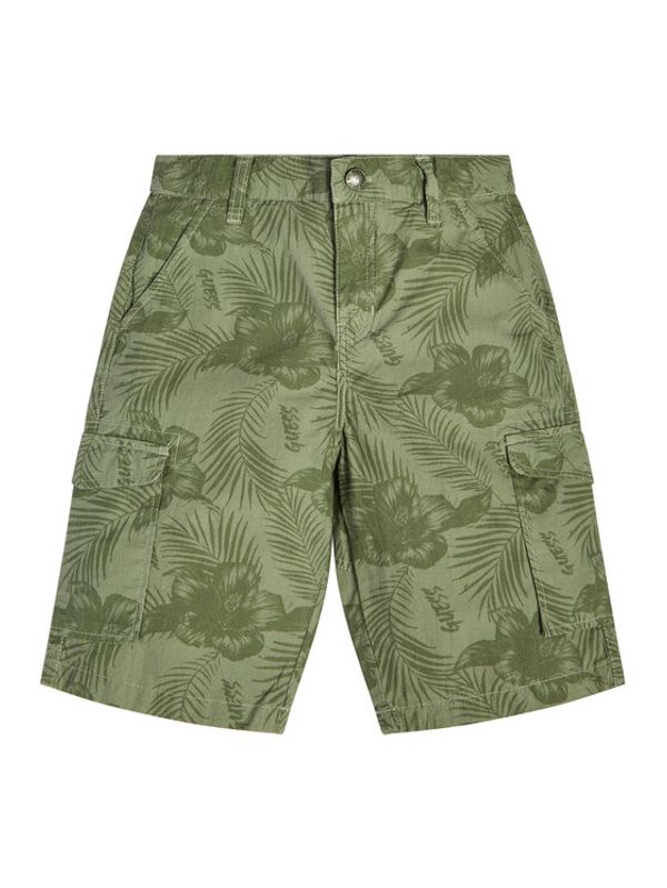 Guess Guess Kratke hlače L3GD12 WFCB0 Zelena Regular Fit