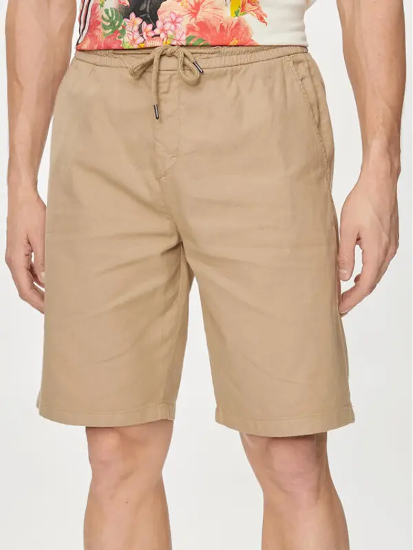 Guess Guess Kratke hlače Mick M4GD02 WFBXA Kaki Regular Fit
