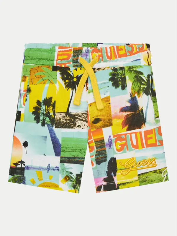 Guess Guess Kratke hlače N5GD13 KA6R4 Šarena Regular Fit