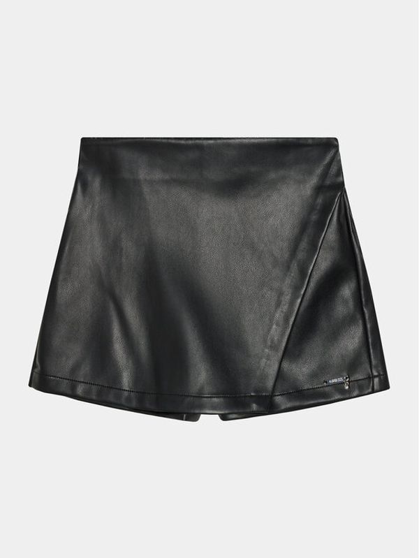 Guess Guess Kratke hlače od imitacije kože J4RD04 WE8D0 Crna Regular Fit