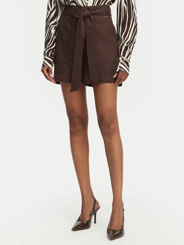 Guess Guess Kratke hlače W5GD1R WG4C2 Tamno smeđa Regular Fit