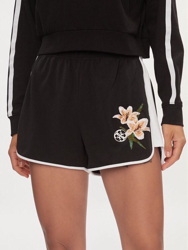 Guess Guess Kratke hlače Zoey V4GD05 KC5R0 Crna Loose Fit