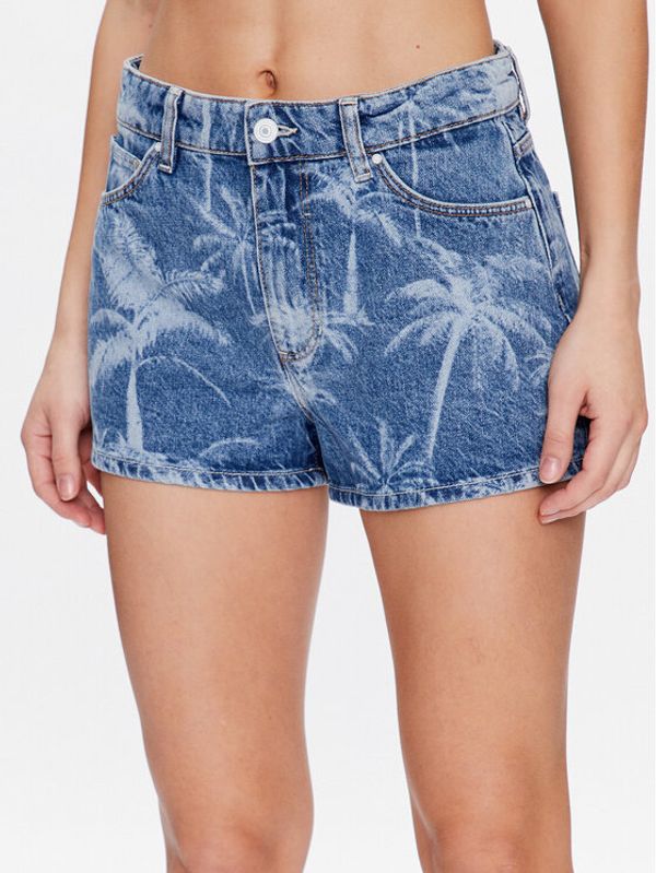 Guess Guess Kratke traperice Claudia W3GD29 D4ZR3 Tamnoplava Regular Fit