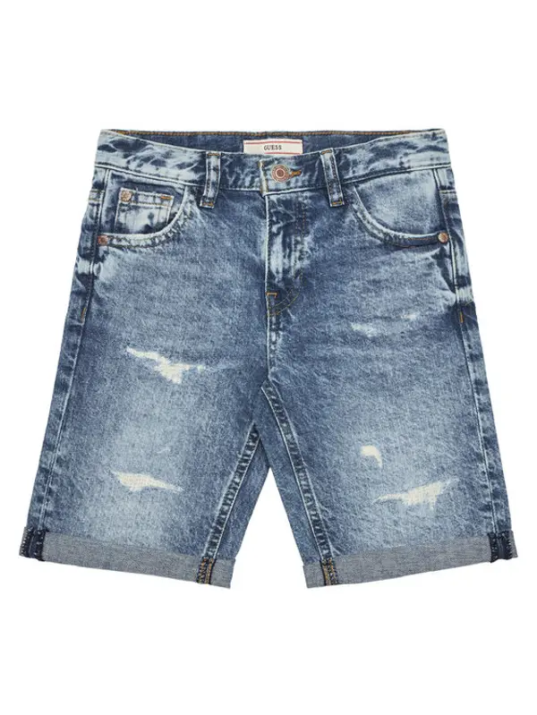 Guess Guess Kratke traperice L5GD00 D41E0 Plava Regular Fit