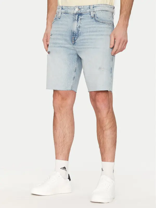 Guess Guess Kratke traperice M5GDV2 D4Z84 Plava Slim Fit