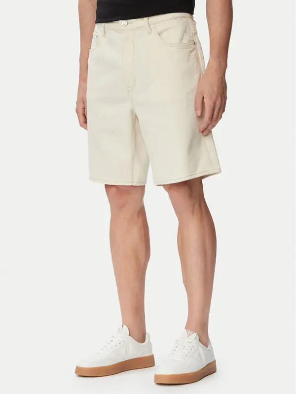 Guess Guess Kratke traperice M6GDVB D1097 Krem Relaxed Fit