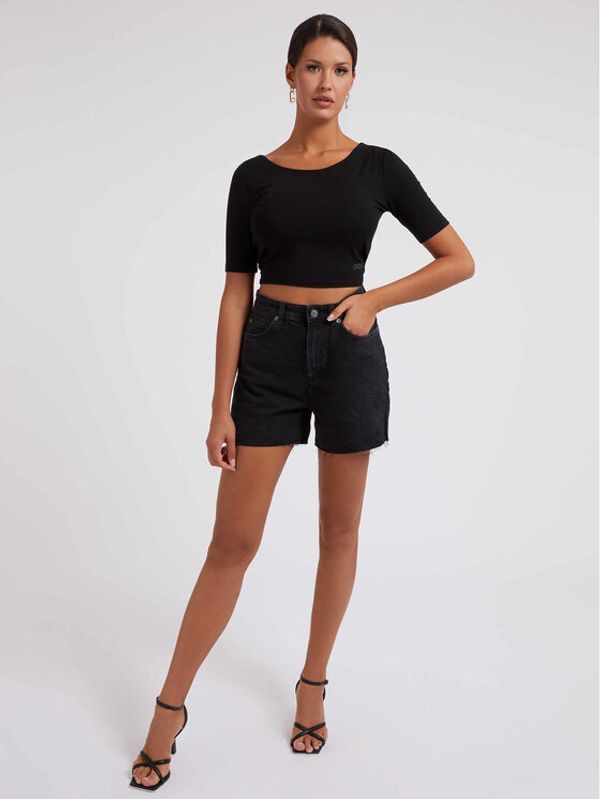 Guess Guess Kratke traperice Manola W3GD50 D4ZM1 Crna Loose Fit