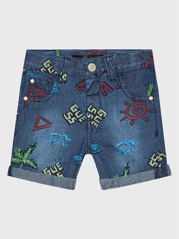 Guess Guess Kratke traperice N3GD07 WFGE0 Plava Regular Fit