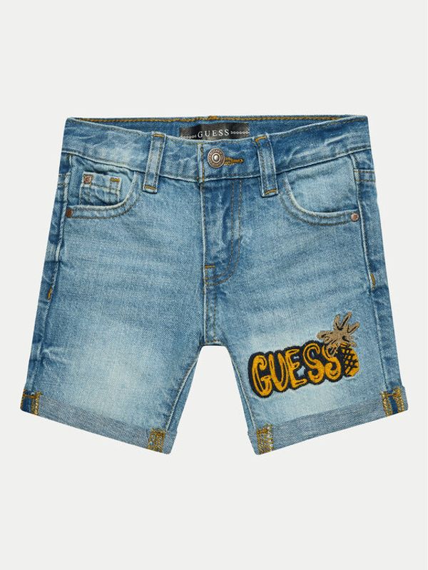 Guess Guess Kratke traperice N4GD17 D41E0 Plava Regular Fit