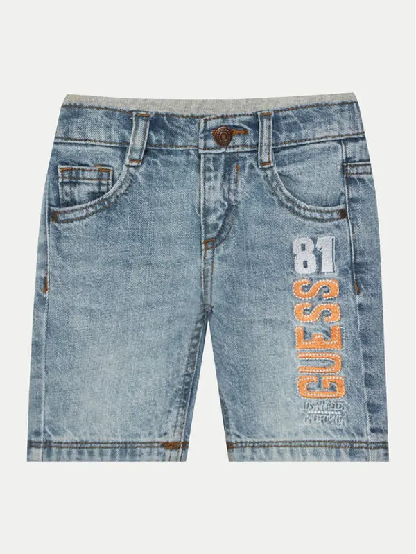 Guess Guess Kratke traperice N5GD01 D41E0 Plava Regular Fit
