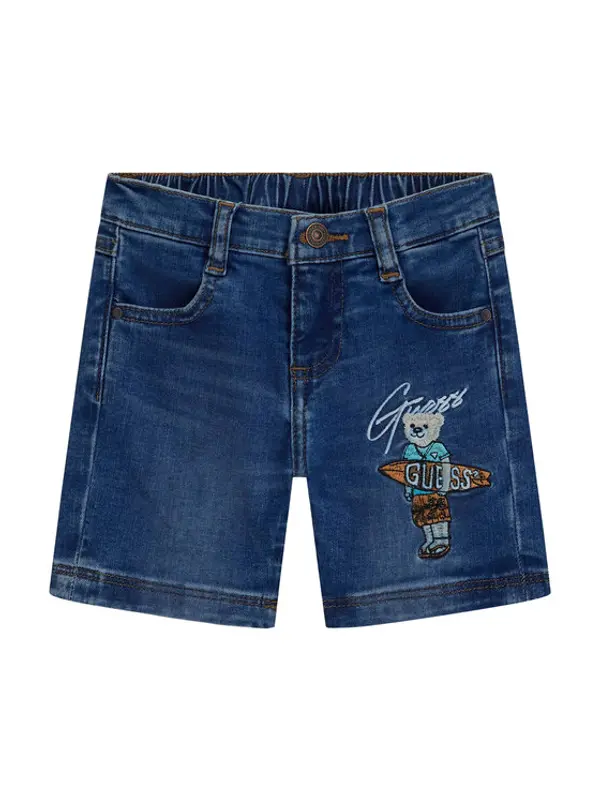 Guess Guess Kratke traperice N6GD12 D4CA0 Tamnoplava Regular Fit