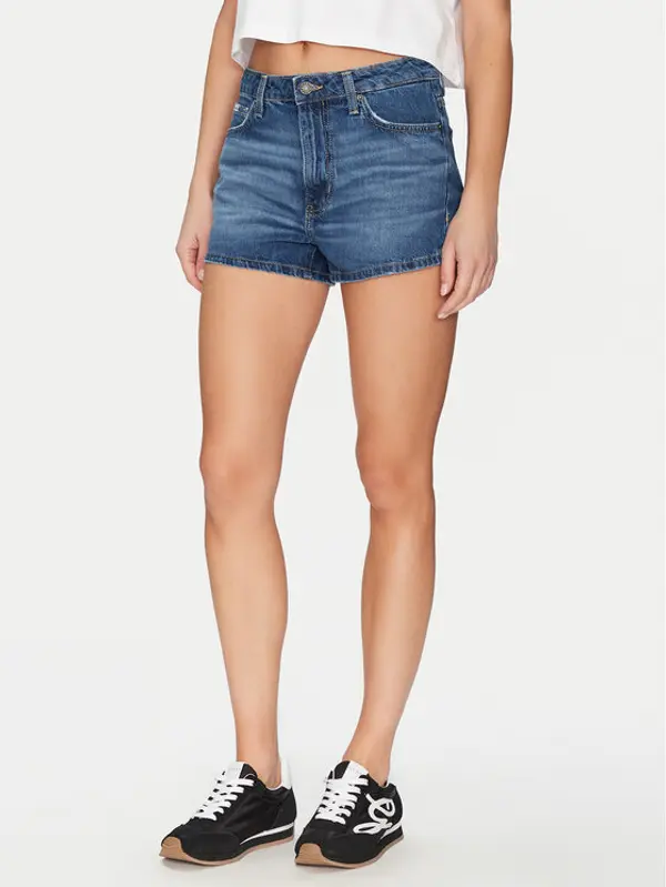 Guess Guess Kratke traperice W5GD0Y D5O11 Tamnoplava Regular Fit