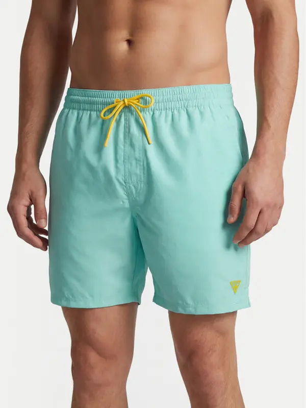 Guess Guess Kupaće gaće i hlače F6GT26 WG2A2 Tirkizna Regular Fit