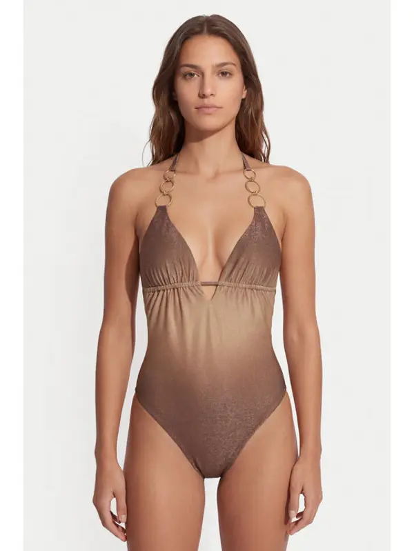 Guess Guess Kupaći kostim E6GJ13 KF600 Smeđa