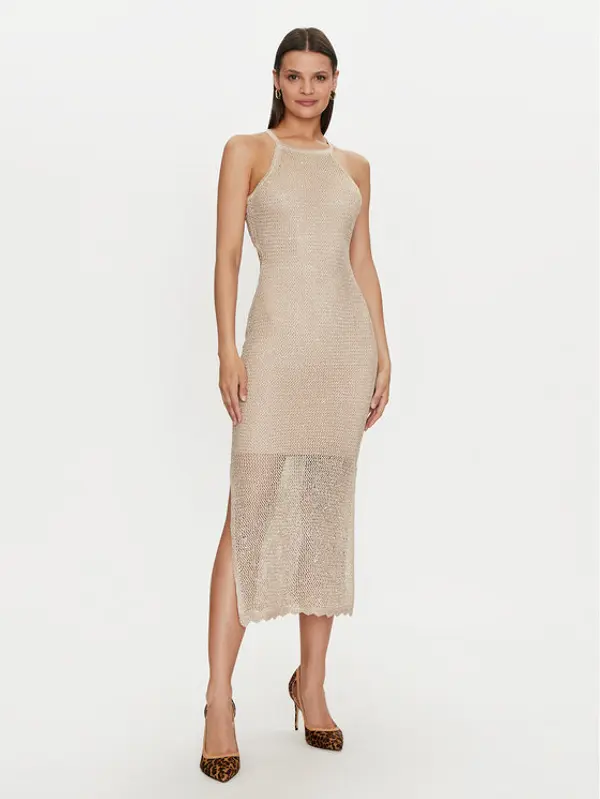 Guess Guess Ljetna haljina W4YK50 Z37G0 Bež Regular Fit