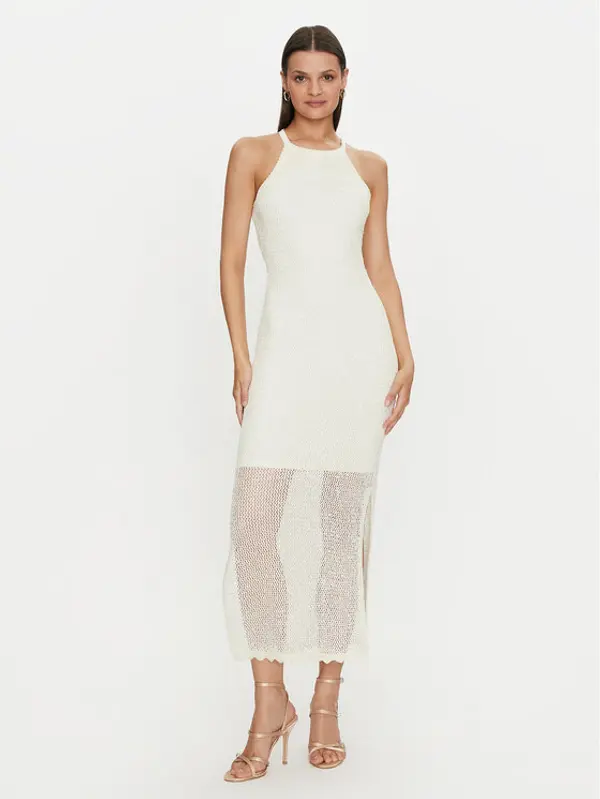 Guess Guess Ljetna haljina W4YK50 Z37G0 Écru Regular Fit