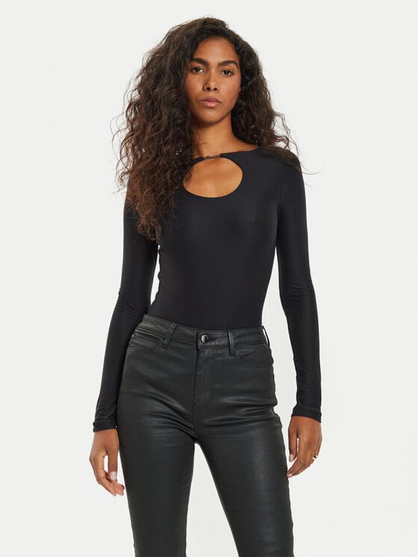 Guess Guess Majica Amira W4BP09 KCDE0 Crna Slim Fit