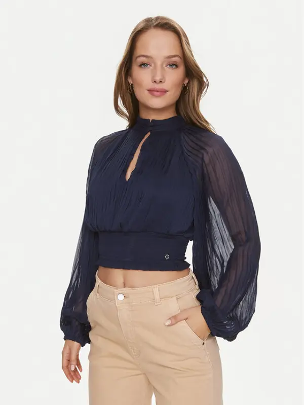 Guess Guess Majica Bianca W4RH69 WDW52 Tamnoplava Regular Fit