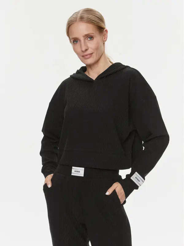 Guess Guess Majica dugih rukava Aislin V4RQ00 KC2T0 Crna Regular Fit