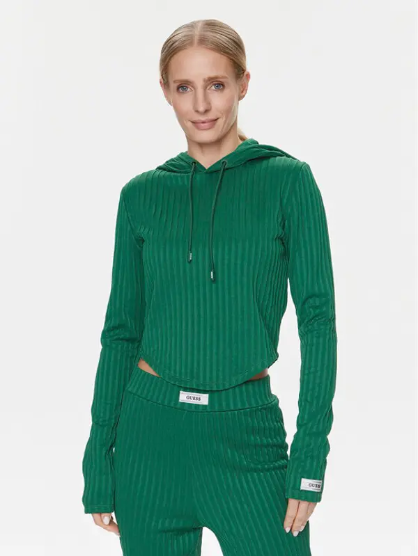 Guess Guess Majica dugih rukava Anneka V4RQ03 KC2U2 Zelena Regular Fit