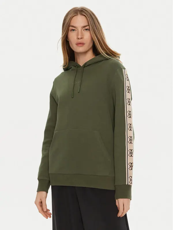 Guess Guess Majica dugih rukava Carla V4YQ11 KB3P2 Zelena Regular Fit