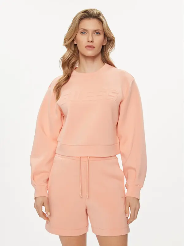 Guess Guess Majica dugih rukava Cindra V3BQ15 K7UW2 Koraljna Regular Fit