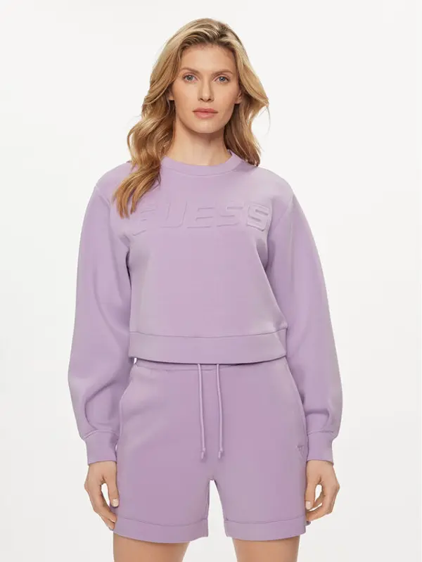 Guess Guess Majica dugih rukava Cindra V3BQ15 K7UW2 Ljubičasta Regular Fit